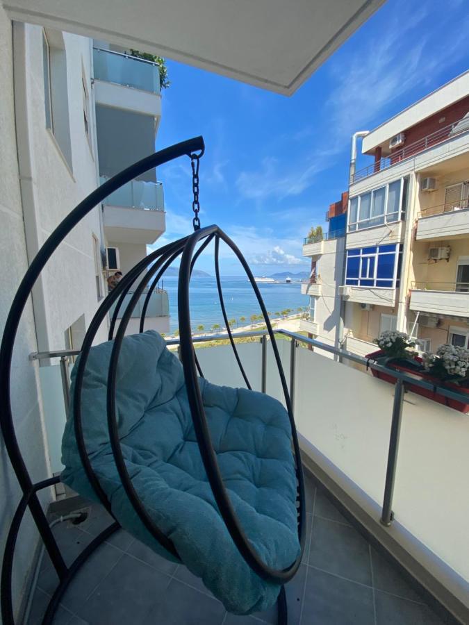 Luxury Seaview Vlora Flat Free Parking Leilighet Eksteriør bilde